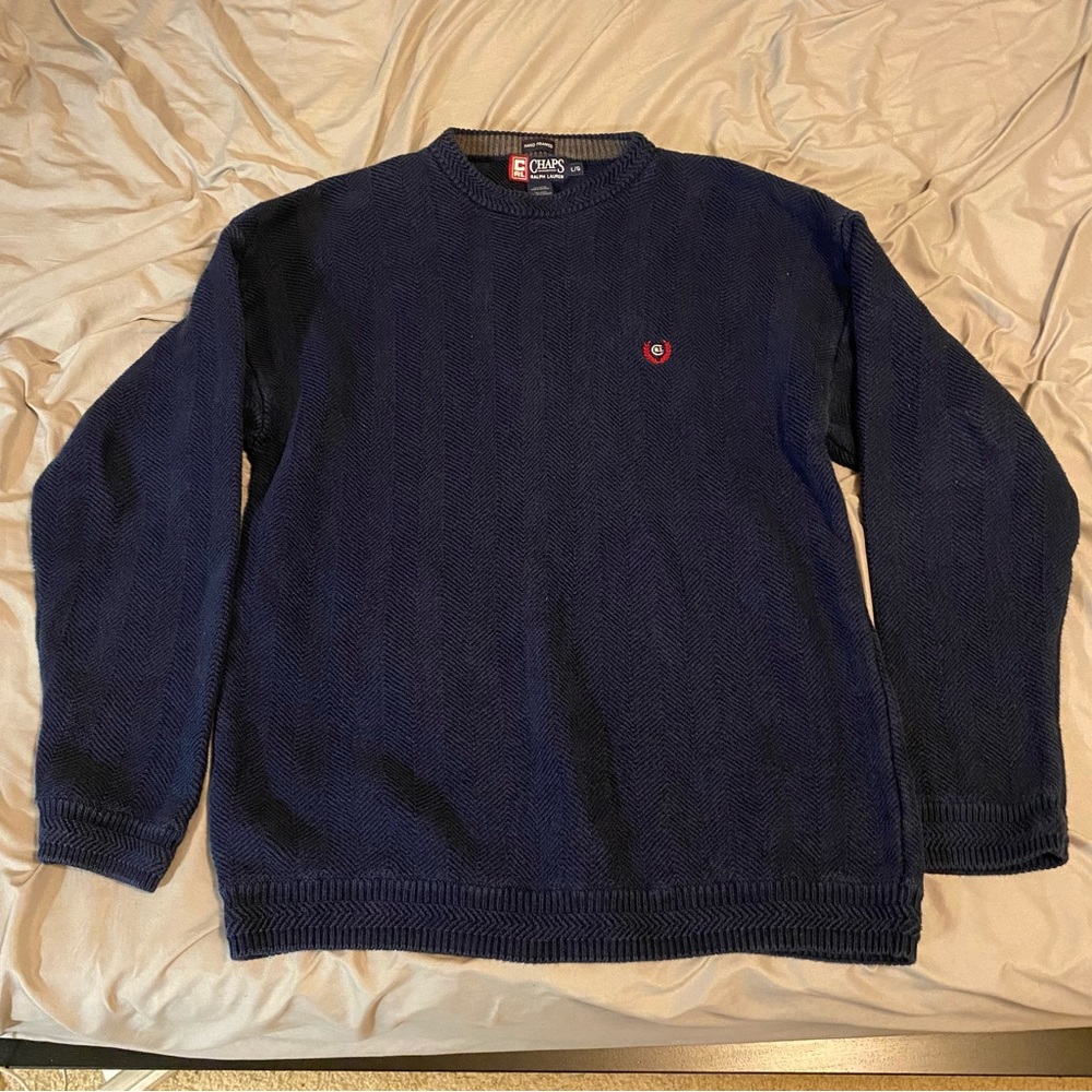 vintage chaps ralph lauren hand framed sweater